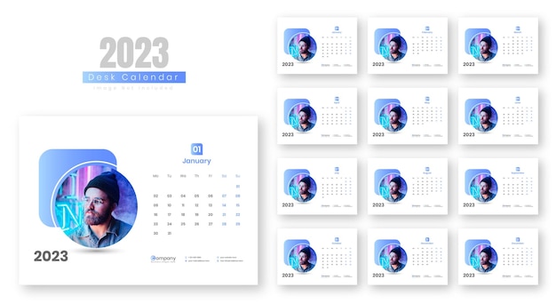 Tischkalender 2023 vorlagendesign