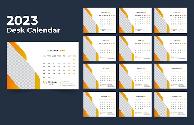 Tischkalender 2023 vorlagendesign