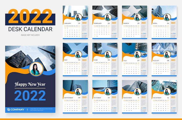 Tischkalender im modernen design 2022