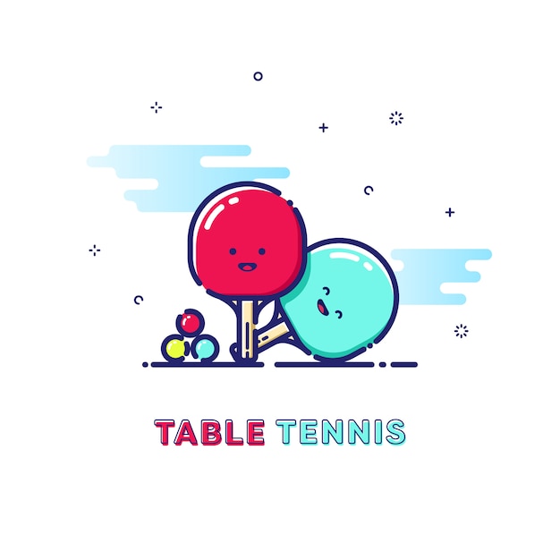 Tischtennis-sport-illustration