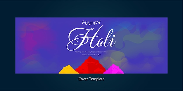 Titelseite des indischen festivals happy holi festival of colors template