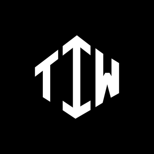 TIW Buchstaben-Logo-Design mit Polygon-Form TIW Polygon- und Würfelform Logo-Design TIW Sechseck-Vektor-Logos-Schablone weiße und schwarze Farben TIW Monogramm Geschäft und Immobilien-Logo
