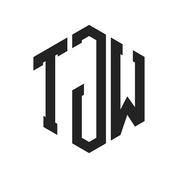 TJW Logo Design Initial Letter TJW Monogram Logo mit Hexagonform