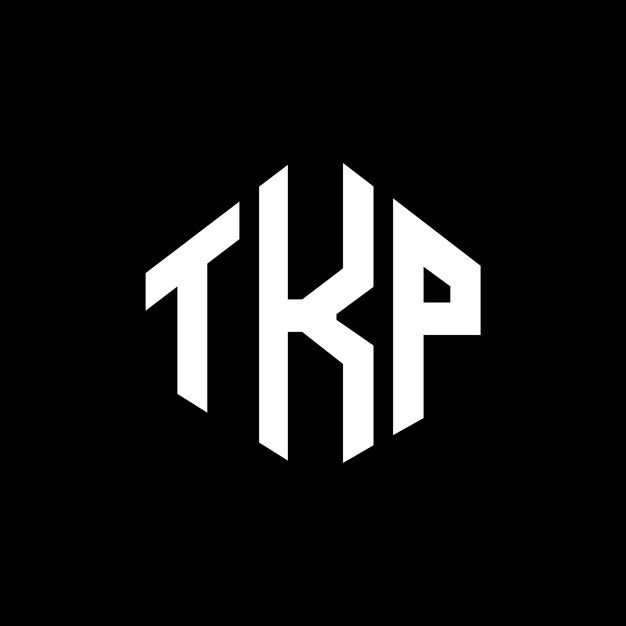 TKP Buchstaben-Logo-Design mit Polygon-Form TKP Polygon- und Würfelform Logo-Design TKP Sechseck-Vektor-Logos-Schablone weiße und schwarze Farben TKP Monogramm Geschäft und Immobilien-Logo