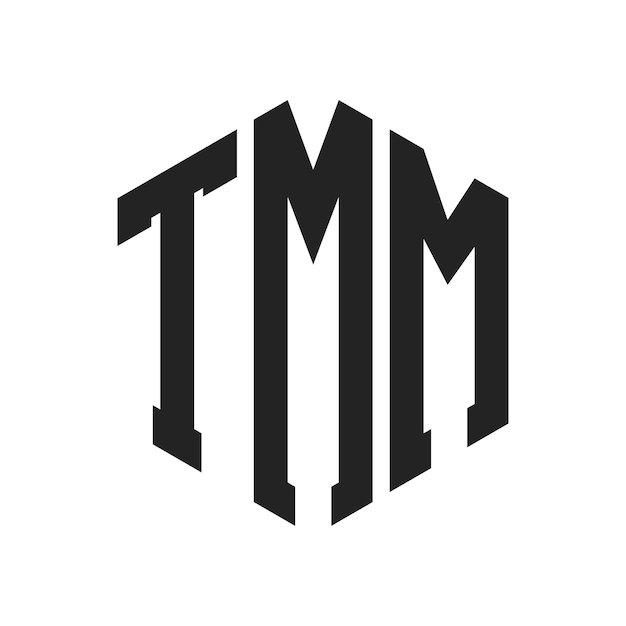 TMM-Logo-Design Anfangsbuchstaben TMM-Monogramm-Logo mit Sechseck-Form