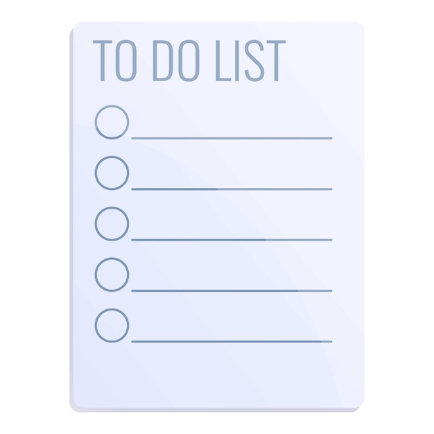 To-do-Liste-Papier-Symbol Karikatur von to-do-liste-Pappier-Vektor-Symbole für Webdesign isoliert auf weißem Hintergrund