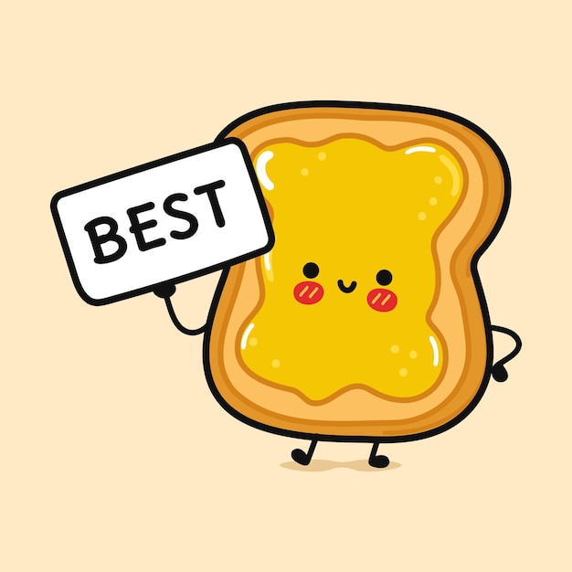 Toast mit Honig mit Poster am besten