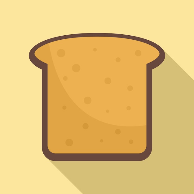 Vektor toast-symbol flache illustration des toast-vektorsymbols für webdesign