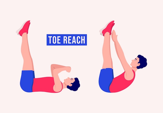 Toe reach übung frauentraining fitness aerobic und übungen