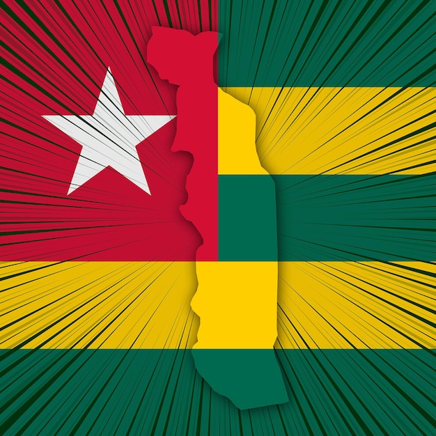 Togo-unabhängigkeitstag-kartendesign