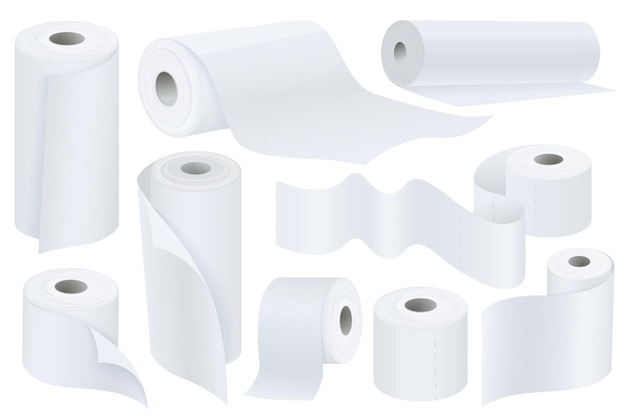 Toilettenpapier-Vektor-Set