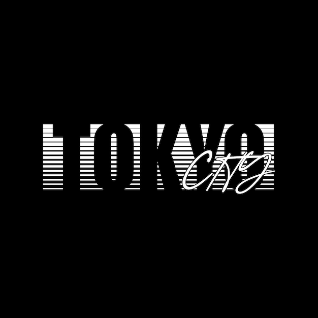 tokio city typografie design vektor für print t shirt