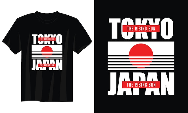 Tokio japanisches typografie-t-shirt-design für bedruckte kleidung