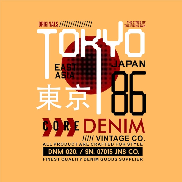 Tokyo japan ostasien grafik typografie t-shirt design illustration casual style