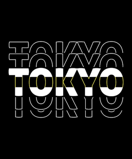Tokyo trendy minimalistische Typografie Vektor T-Shirt Design