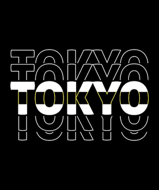 Vektor tokyo trendy minimalistische typografie vektor t-shirt design