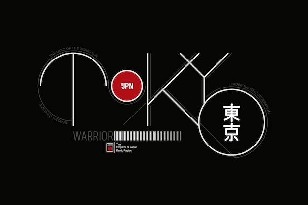 Tokyo-Typografie-Slogan abstrakte Designvektor-Druckillustration