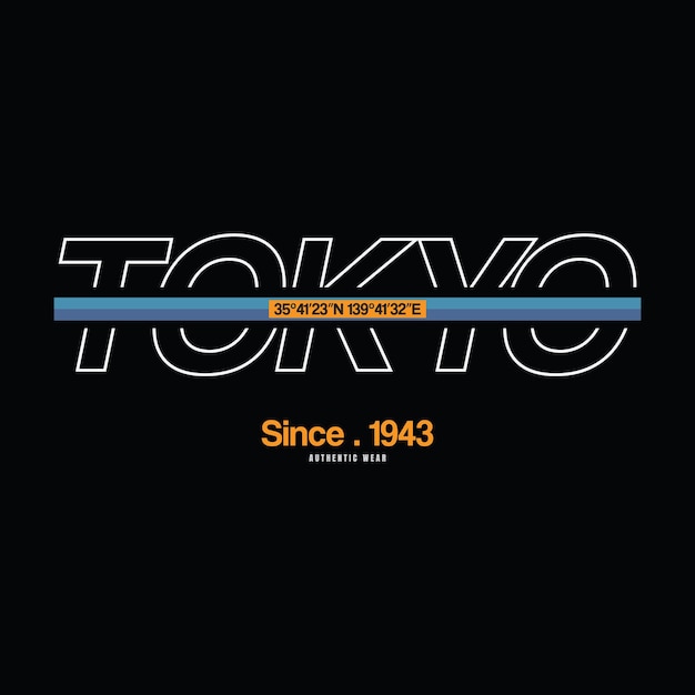 Tokyo-Typografie-Vektor-T-Shirt-Designillustration