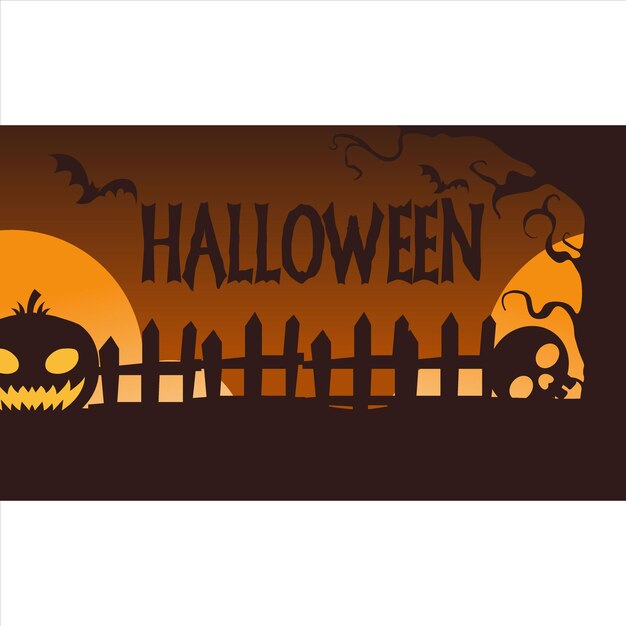 Toller halloween-hintergrund mit flachem design