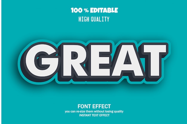 toller Text, editierbarer Font-Effekt