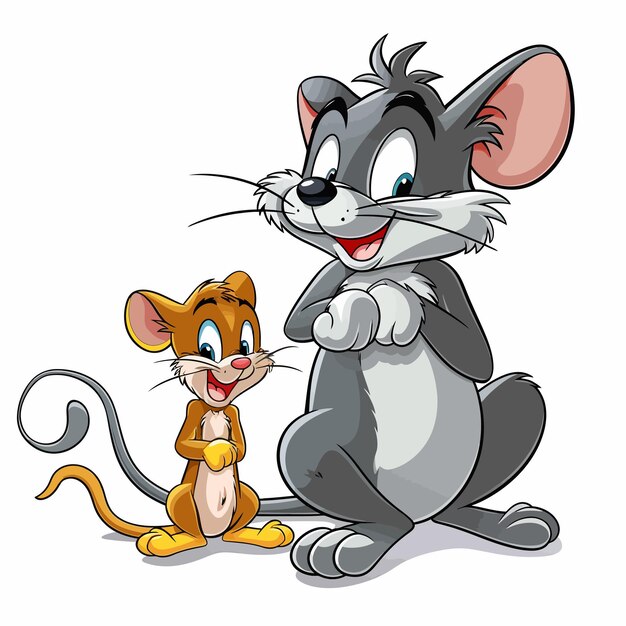 Vektor tom_und_jerry_art_design_vektor_berühmter_cartoon