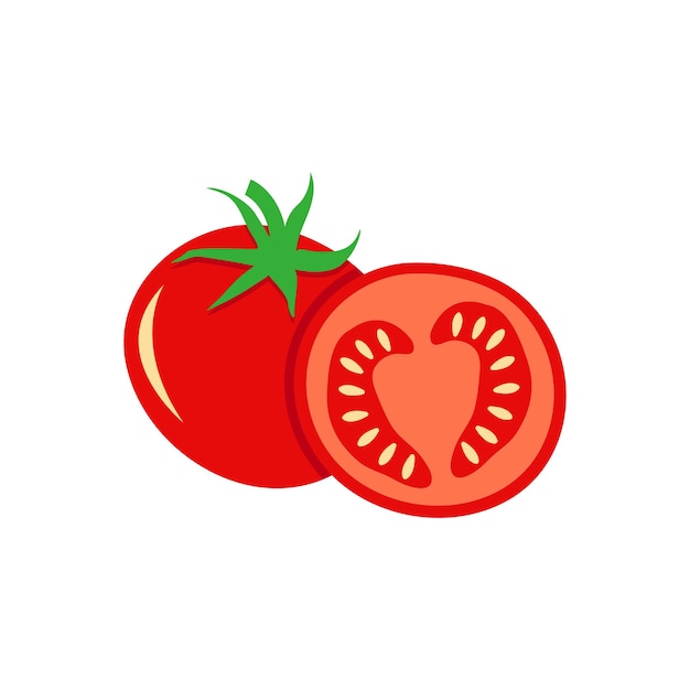 Tomaten-Logo-Design-Vektor