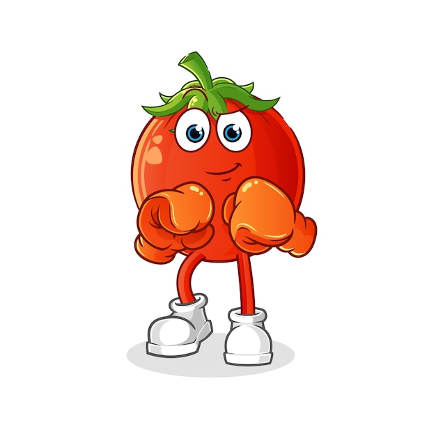 Tomaten maskottchen boxer