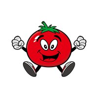 Tomaten-maskottchen-charakter-design-vektor
