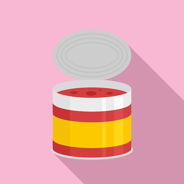 Vektor tomatendose-symbol flachdarstellung von tomatendosen-vektorsymbol für webdesign