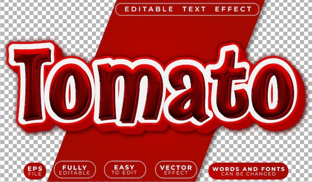 Tomato Red Vegetable Vollständig bearbeitbare Vektortextdatei