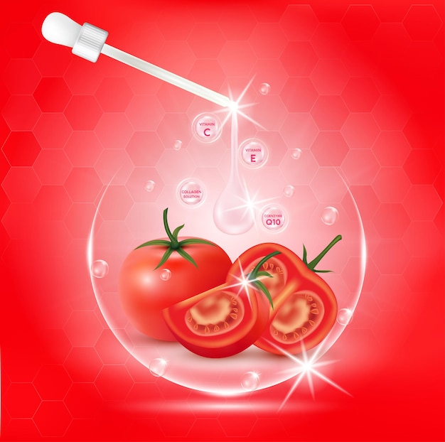 Tomato white body serum extract collagen and vitamin