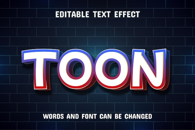 Toon text neontexteffekt