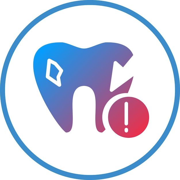 Vektor tooth problem icon style