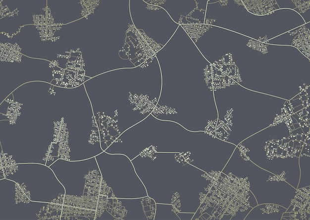 Top-Luft- oder Vogelansicht der modernen Stadt abstrakter Navigationsplan eines riesigen städtischen Gebiets generische Stadt