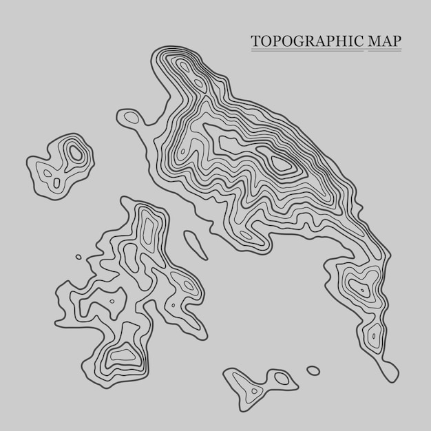 Topografische karte vektorgrafik hintergrund der höhenlinienkarte