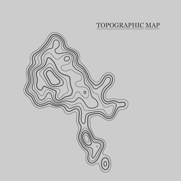 Topografische Karte Vektorgrafik Hintergrund der Höhenlinienkarte