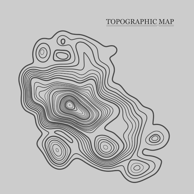Topografische Karte Vektorgrafik Hintergrund der Höhenlinienkarte