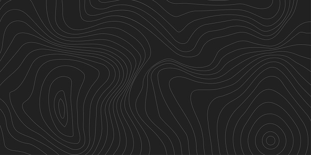 Topografische linie wellenmuster karte kontur umriss kurve hintergrund draufsicht