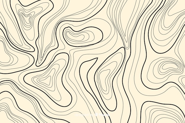 Topographische linien hintergrund auf lachsfarbtönen