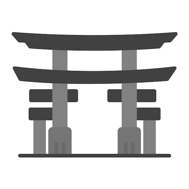 Vektor torii gate icon vektorbild kann für wahrzeichen verwendet werden