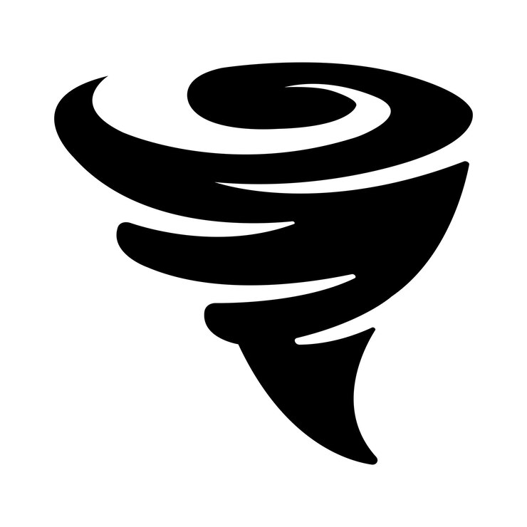 Vektor tornado-symbol-logo-vektor-design-vorlage