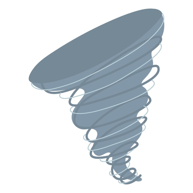 Vektor tornado-vektorillustration. wetter-vektor-illustration für kinder. wetter-clipart-babyelement