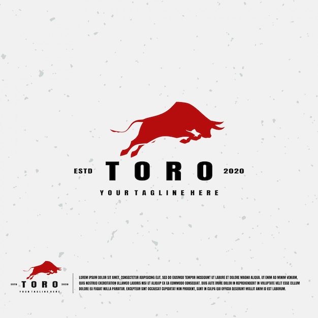 Toro silhouette illustration logo