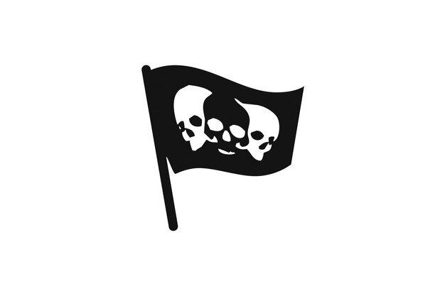 Vektor totenkopf-flaggen-logo