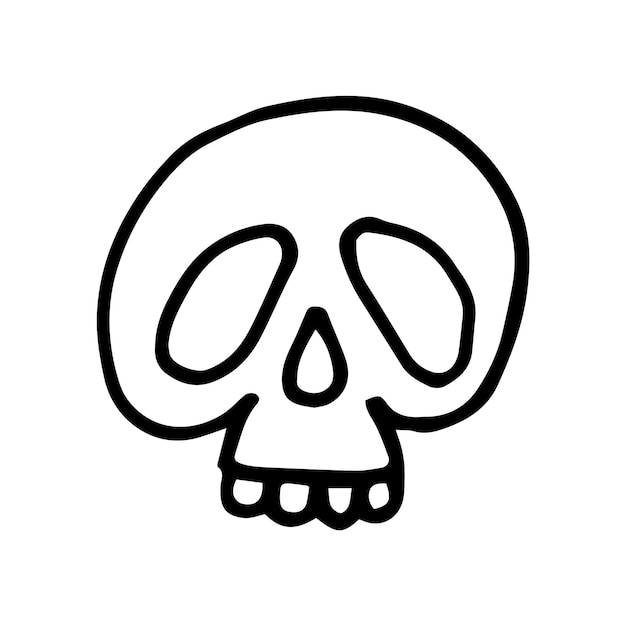 Totenkopf im doodle-stil