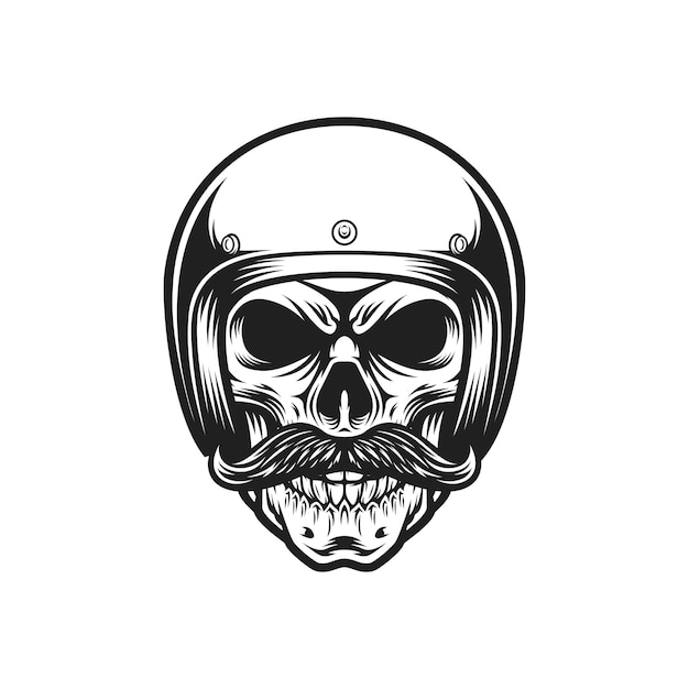 Vektor totenkopf-maskottchen-design