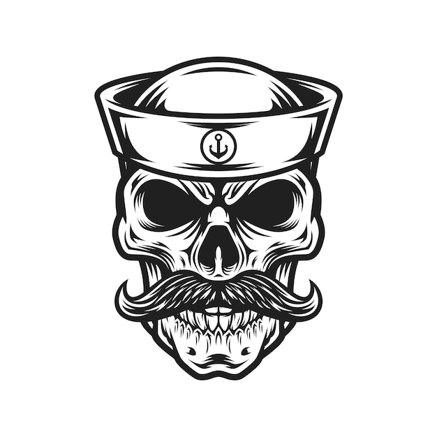 Totenkopf-maskottchen-design