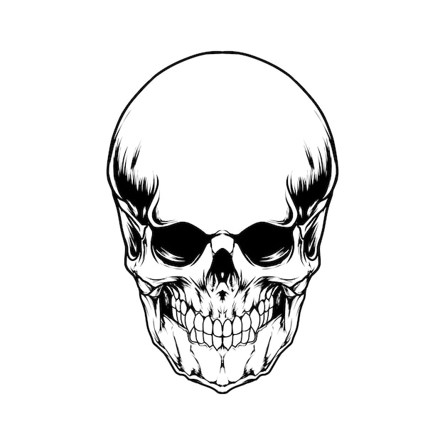 Totenkopf strichzeichnungen design