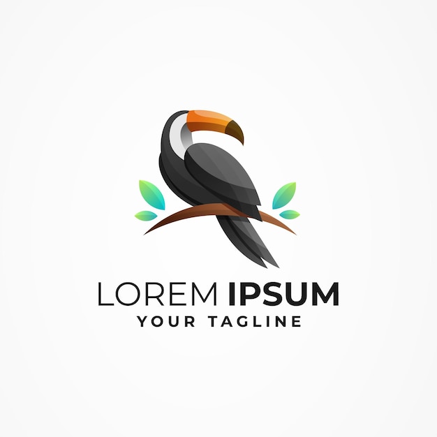 Toucan-logo mit verstärkung