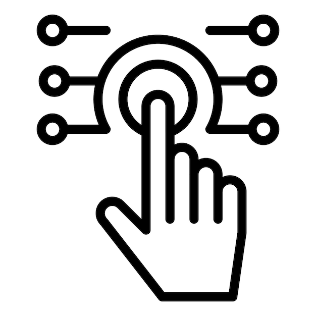Vektor touch-icon-stil der technologie